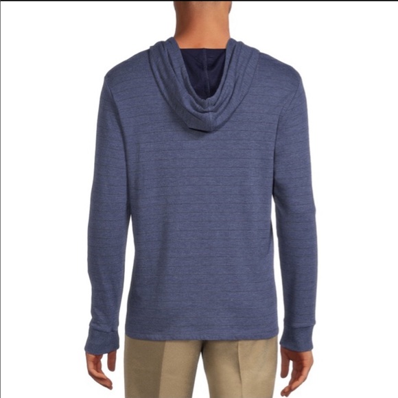 Medium - George Men's and Big Men's Henley Hoodie - Picture 6 of 8